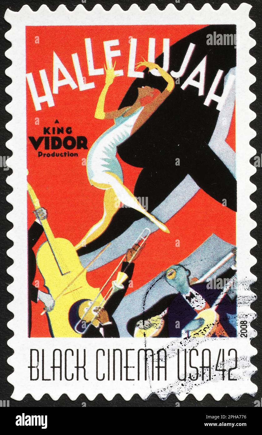 Poster des Films „Hallelujah“ auf amerikanischer Briefmarke Stockfoto