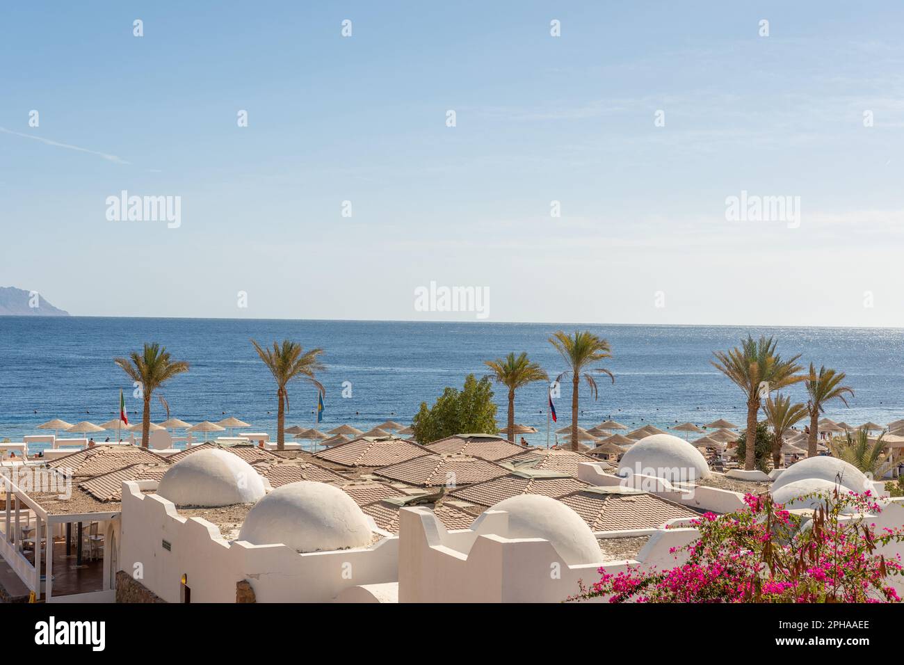 Blick auf den Strand in Sharm El Sheikh. Ägypten. Stockfoto