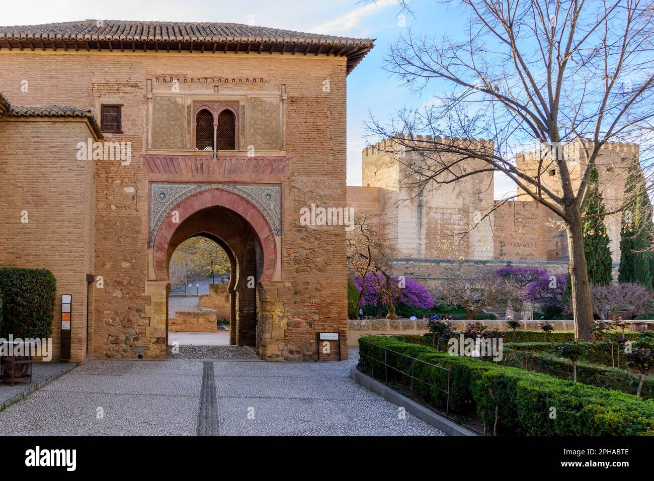 Puerta del Vino en la Alhambra de Granada, España Stockfoto