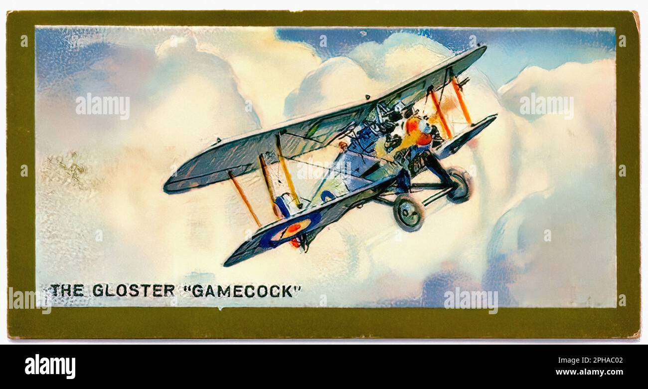 Gloster Gamecock - Alte Zigarettenkarte Stockfoto