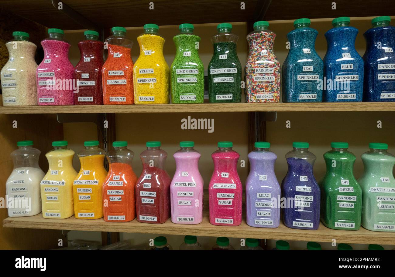 The Larder ist ein Laden, der lose und Gourmetgerichte in Doylestown, Pennsylvania, USA 2023, anbietet Stockfoto