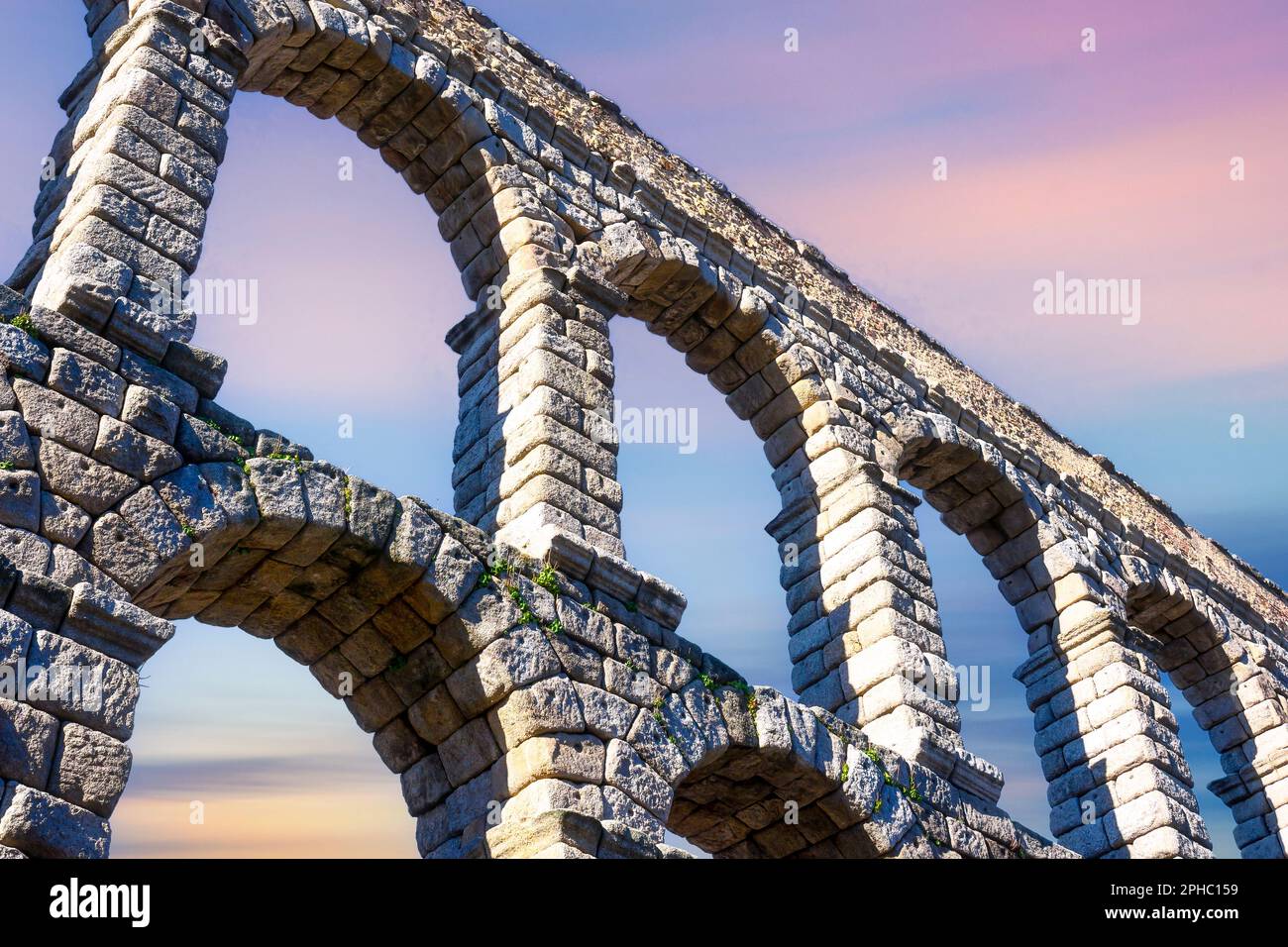 Segovia Roman Aquädukt, Spanien Stockfoto