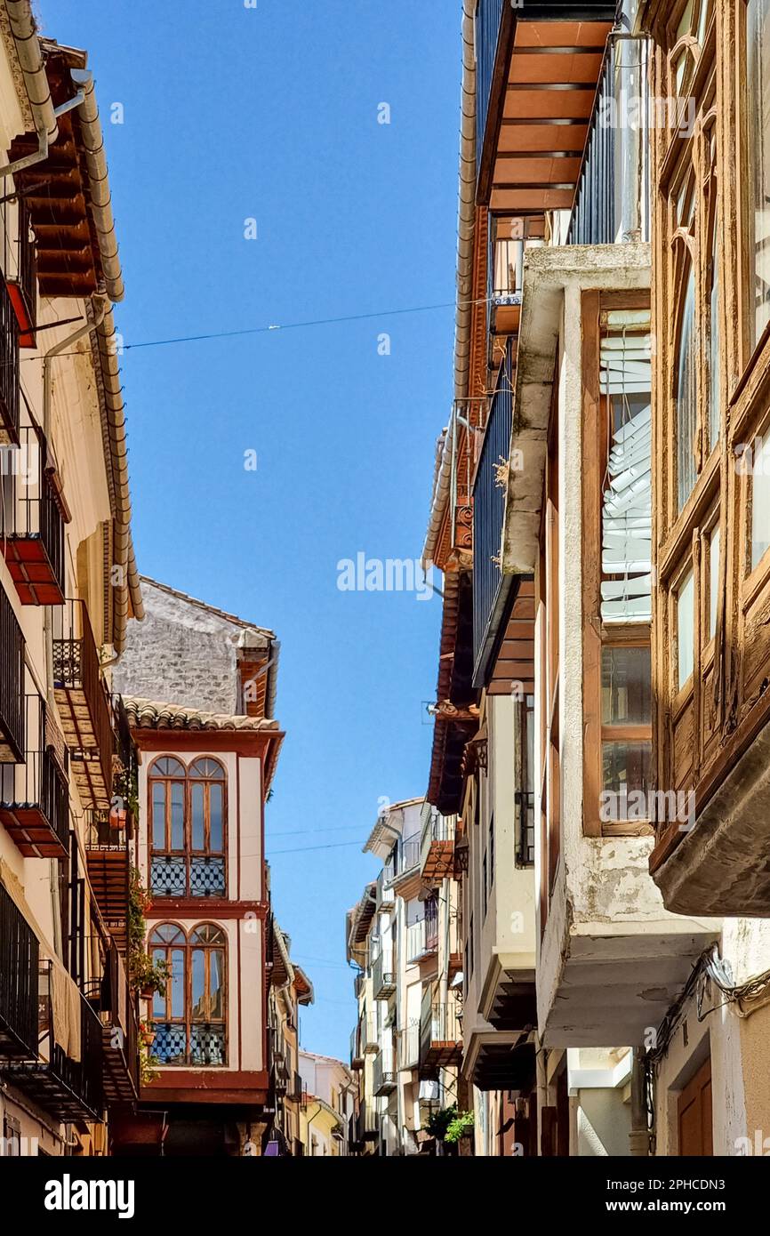 Morella, Spanien 09. August 2022 die Altstadt von Morella ist ein