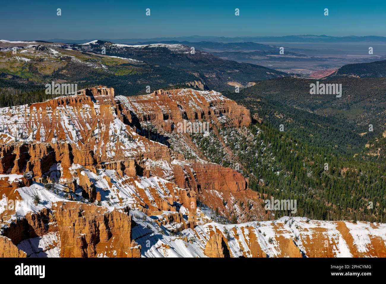 Cedar Breaks National Monument im Winter, Utah Stockfoto