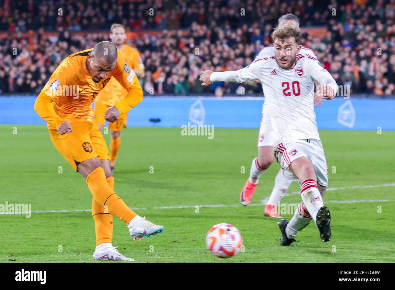 27-03-2023: Sport: Nederland gegen Gibraltar ROTTERDAM, NIEDERLANDE - MÄRZ 27: Während des Spiels Gruppe B - UEFA EURO 2024 Qualifikationsrunde Niederlande Stockfoto