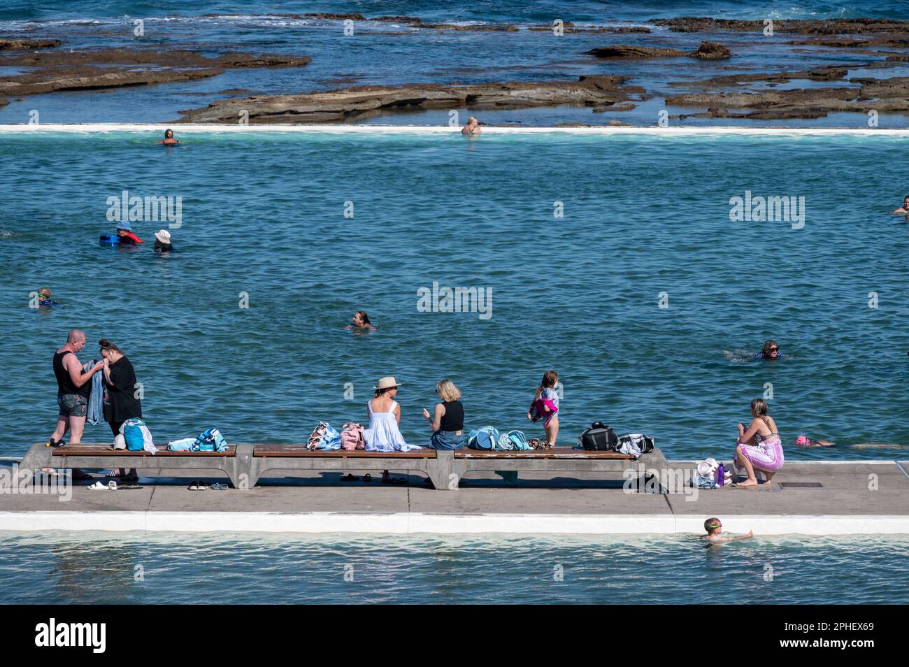 Merewether Ocean Baths, Newcastle, New South Wales, NSW, Australien. Stockfoto