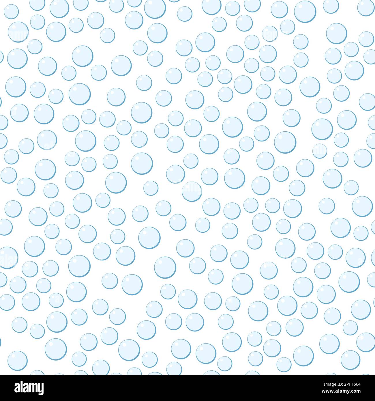 Nahtloses Blasenmuster. Vektordarstellung auf weißem Hintergrund Stock Vektor