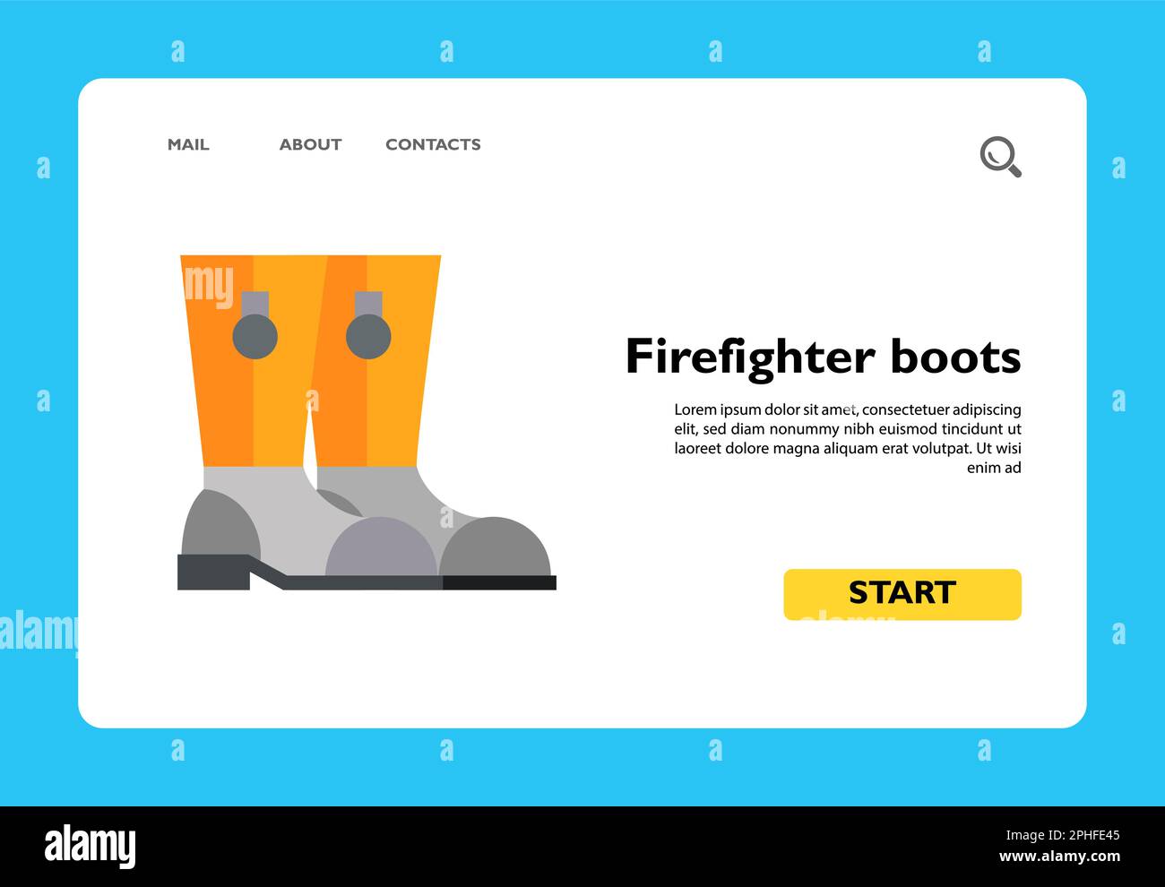 Symbol für Feuerwehrstiefel Stock Vektor