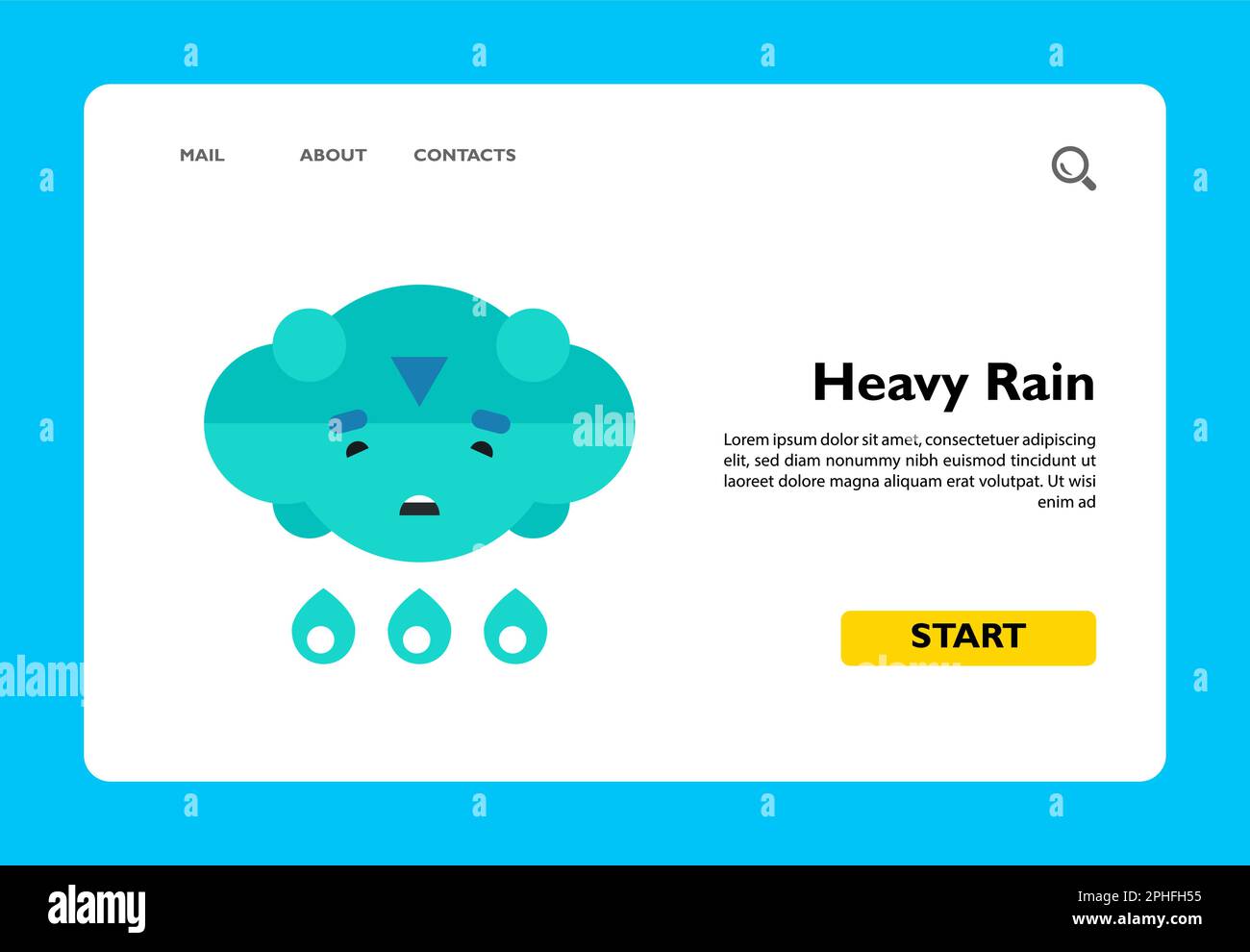 Heavy Rain Symbol Stock Vektor