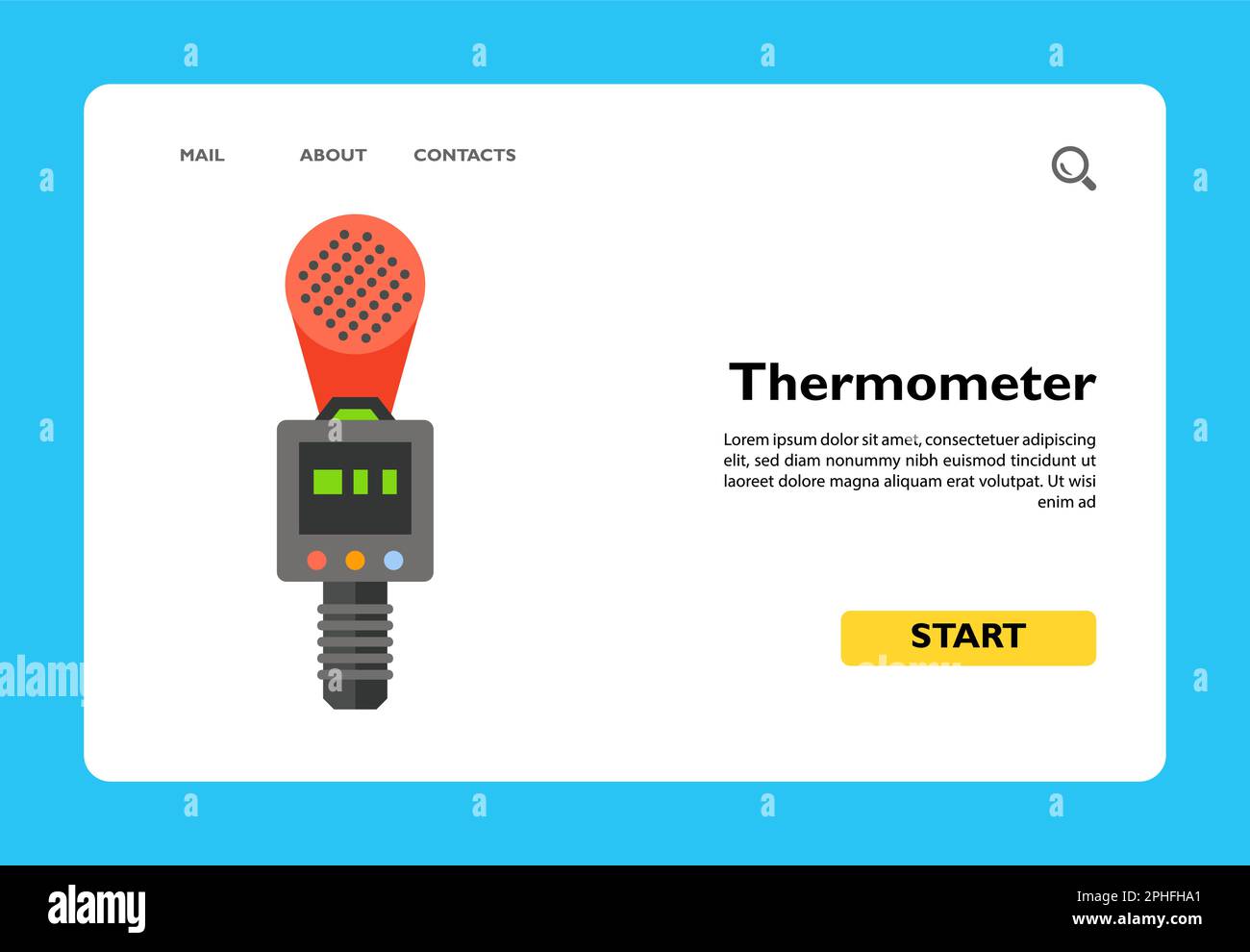 Symbol für Infrarotthermometer Stock Vektor