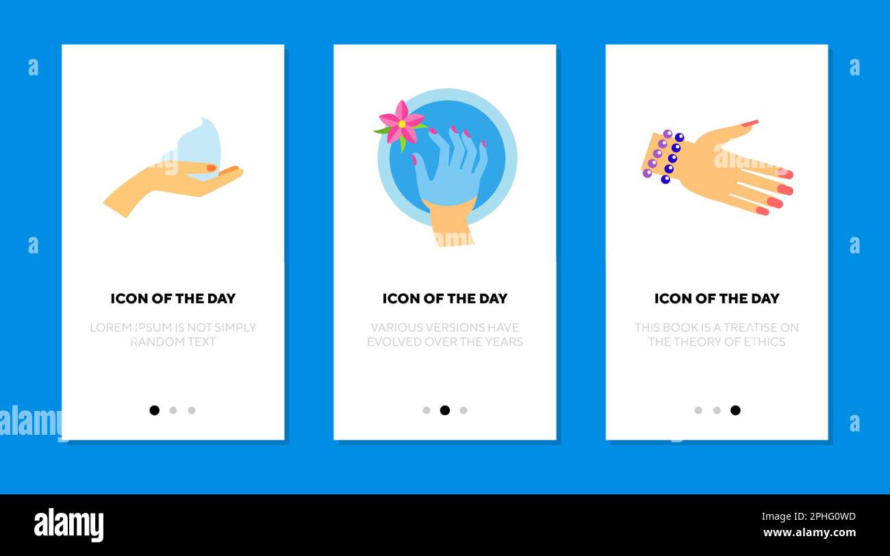 Flacher Symbolsatz für Maniküre Stock Vektor