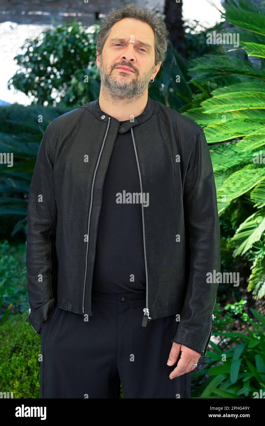 Rom, Italien. 28. März 2023. Claudio Santamaria besucht den Fototermin des Films „Super Mario Bros Ich Filme im Hotel De Russie. Kredit: SOPA Images Limited/Alamy Live News Stockfoto