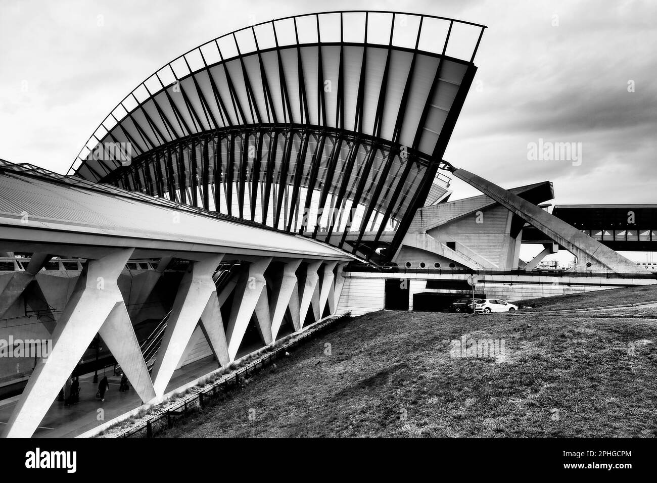 TGV-Bahnhof Gare De Lyon Saint Exupery in Colombier Saugnieu Frankreich Stockfoto