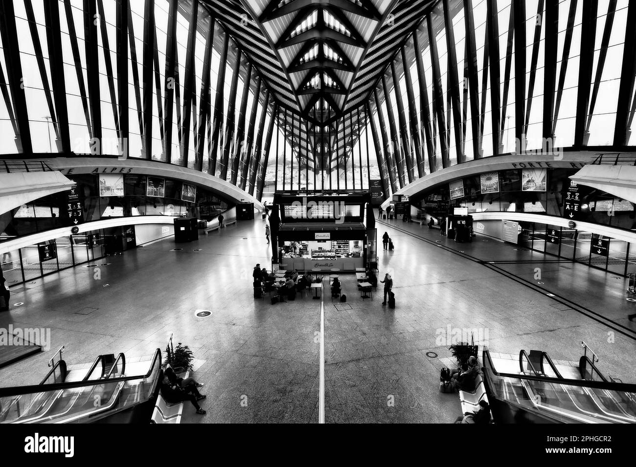 TGV-Bahnhof Gare De Lyon Saint Exupery in Colombier Saugnieu Frankreich Stockfoto