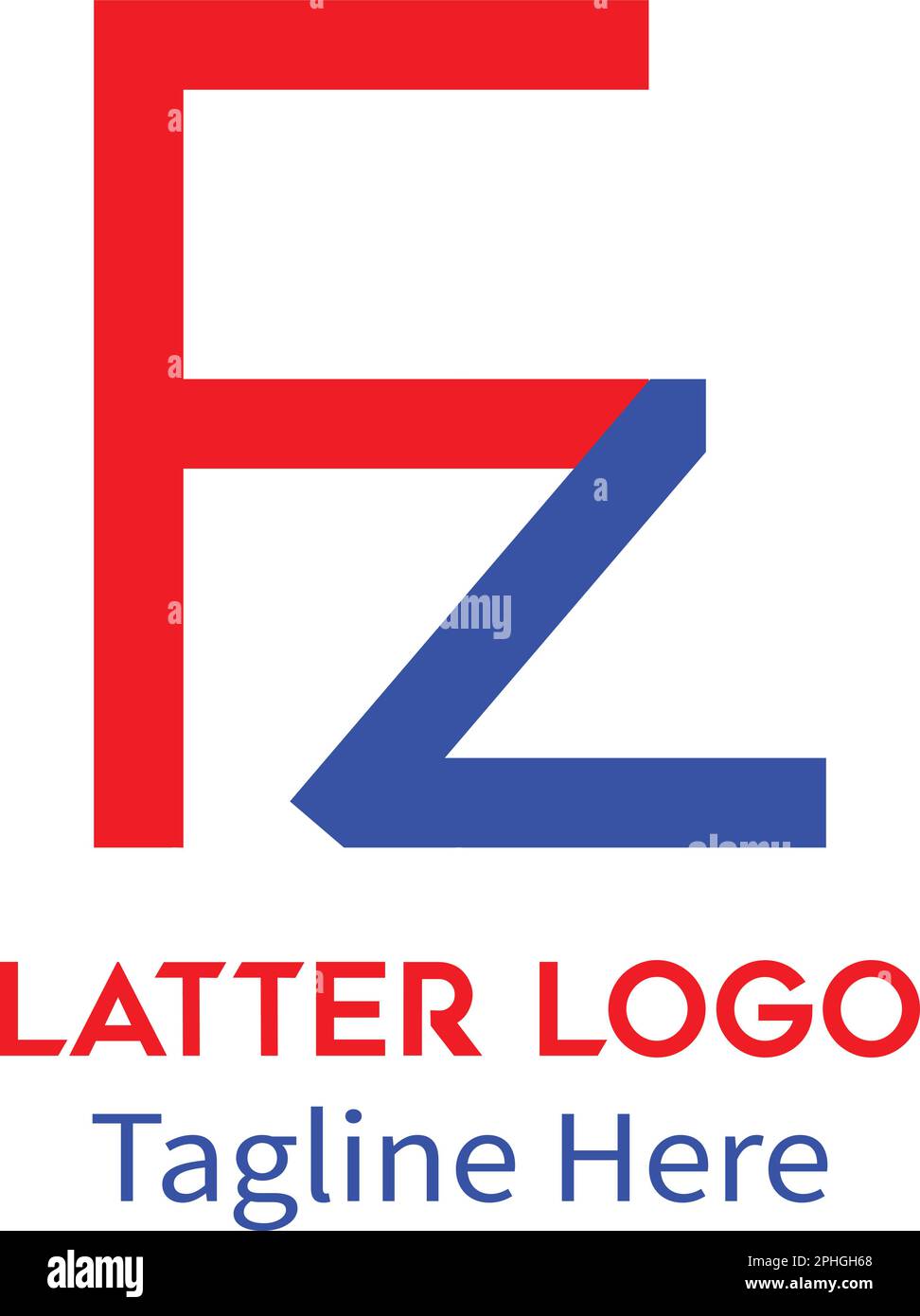 Letzteres Logo-Design Stock Vektor