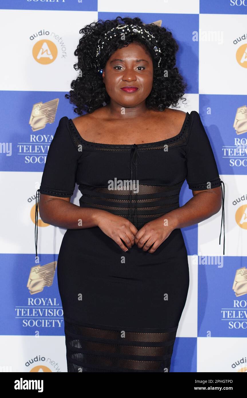 Susan Wokoma kommt für die Royal Television Society Programme Awards im Grosvenor House Hotel, London. Foto: Dienstag, 28. März 2023. Stockfoto