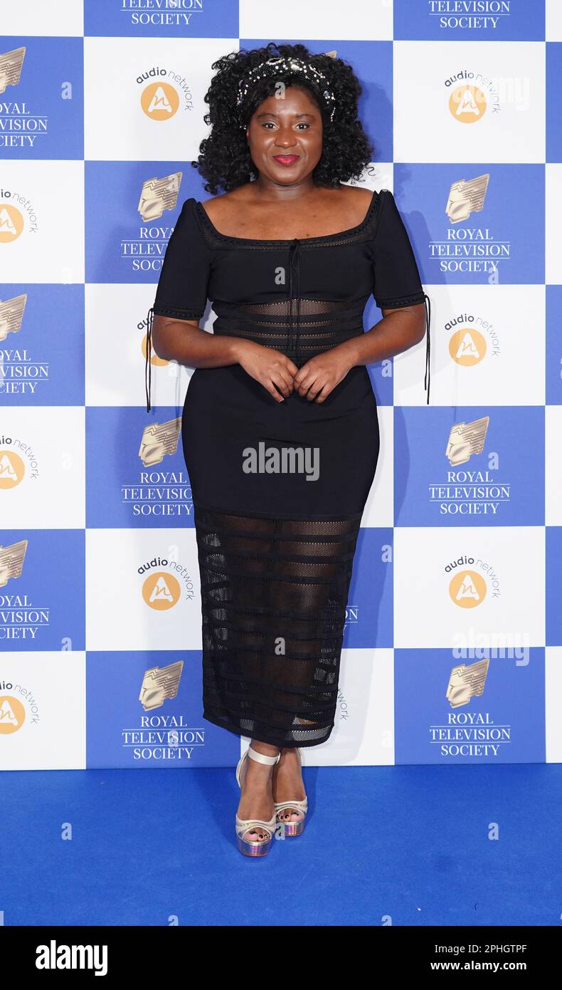 Susan Wokoma kommt für die Royal Television Society Programme Awards im Grosvenor House Hotel, London. Foto: Dienstag, 28. März 2023. Stockfoto