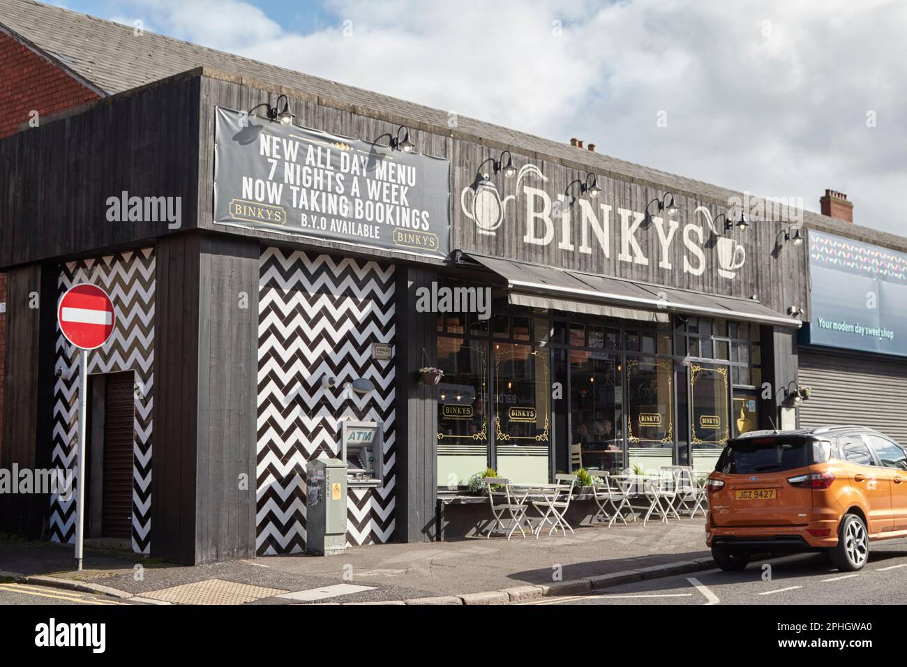 Binkys Café Café, Strandtown, East belfast, nordirland, großbritannien Stockfoto