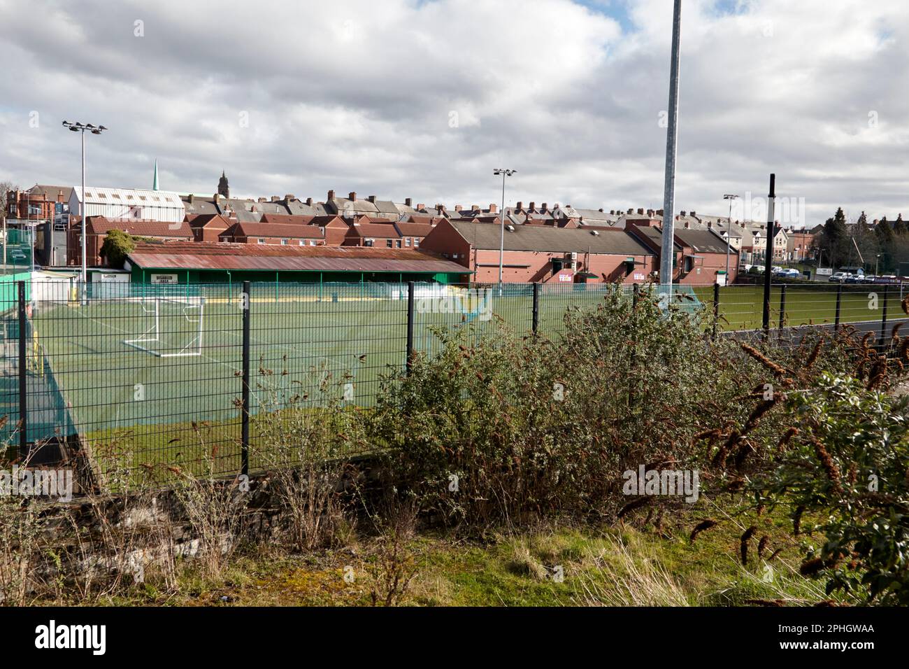 Wilgar Park, Heimstadion des Dundela Football Clubs Strandtown, East belfast, nordirland, großbritannien Stockfoto