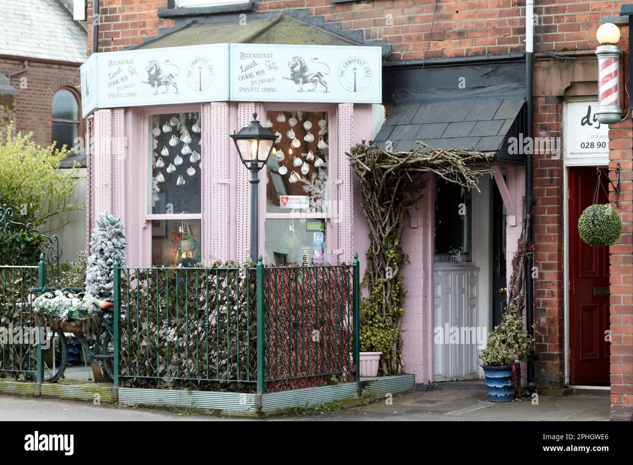 Das Lamppost Cafe ballyhackamore, East belfast, nordirland, großbritannien Stockfoto