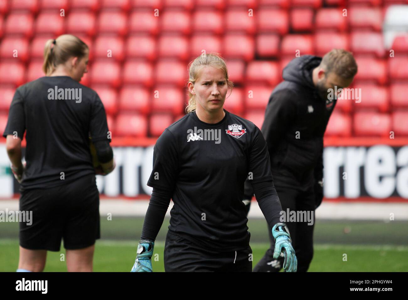 Sheffield, Großbritannien. 26. März 2023. Sheffield, England, März 26. 2023; Sophie Whitehouse während der Warm Up Before FA Women's Championship – Sheffield United gegen Lewes in Bramall Lane, Sheffield, England. (Sean Chandler/SPP) Guthaben: SPP Sport Press Photo. Alamy Live News Stockfoto