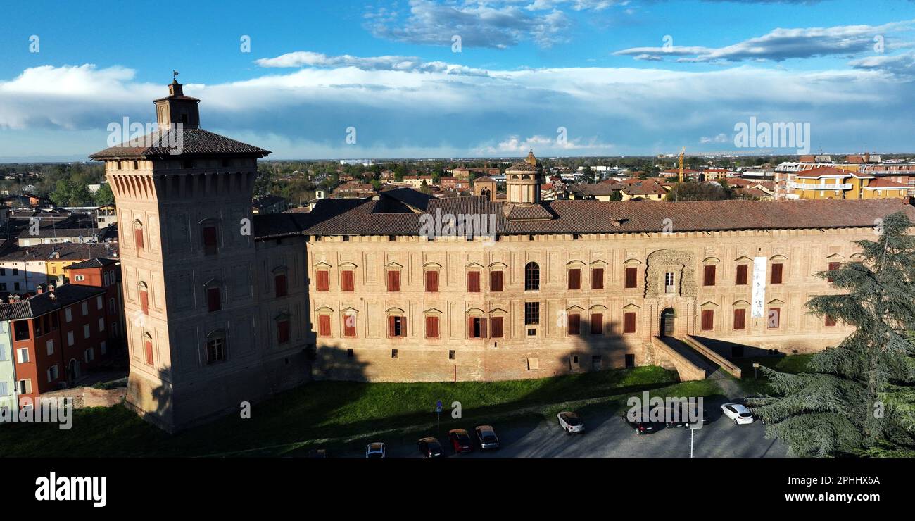 Die Burg Boiardo, auch Rocca von Scandiano oder Scandiano Castle genannt. Scandiano, Reggio Emilia, Emilia Romagna, Italien Stockfoto