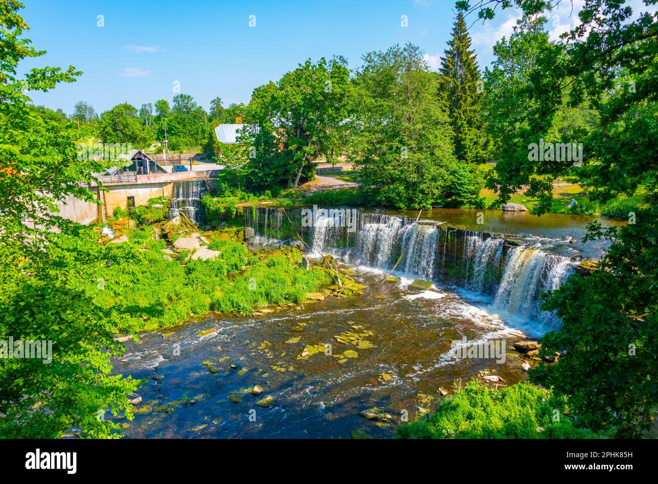 Keila-Juga-Wasserfall in Estland. Stockfoto