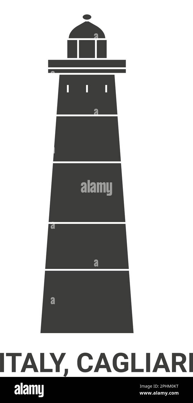 Italien, Cagliari Reise-Wahrzeichen-Vektordarstellung Stock Vektor