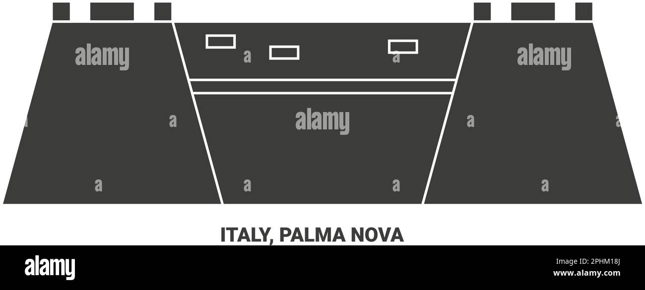 Italien, Palma Nova, Reise Landsmark Reise Landsmark Landmark Vektordarstellung Stock Vektor