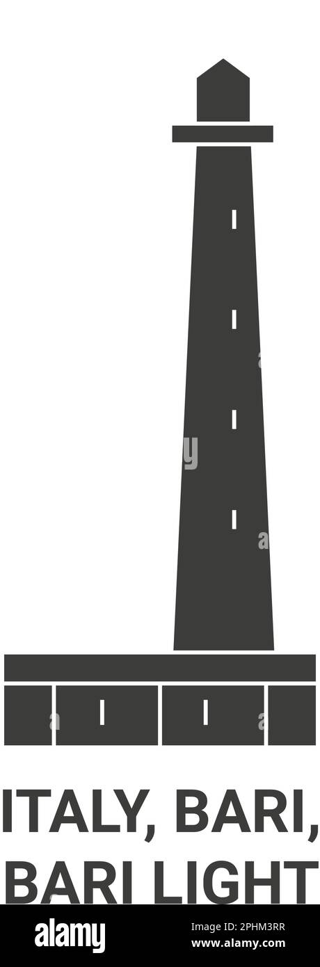 Vektordarstellung von Italien, Bari, Bari Light Travel Landmark Stock Vektor