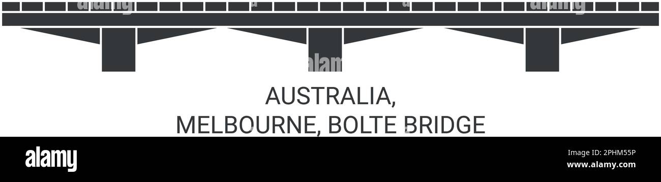 Vektorgrafik für Australien, Melbourne, Bolte Bridge Stock Vektor