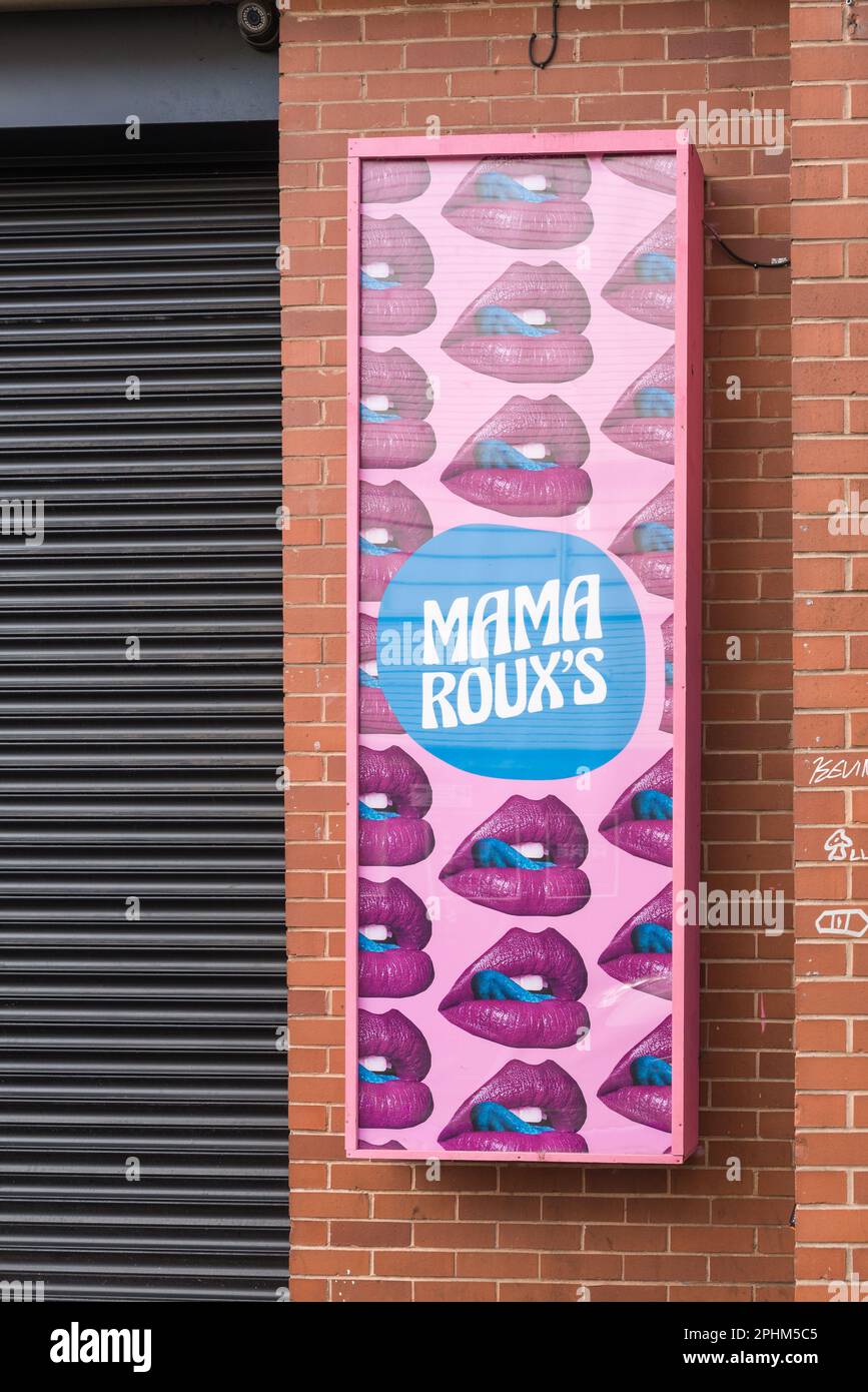 Mama Roux's Bar und Nachtclub in der Lower Trinity Street in Digbeth, Birmingham Stockfoto