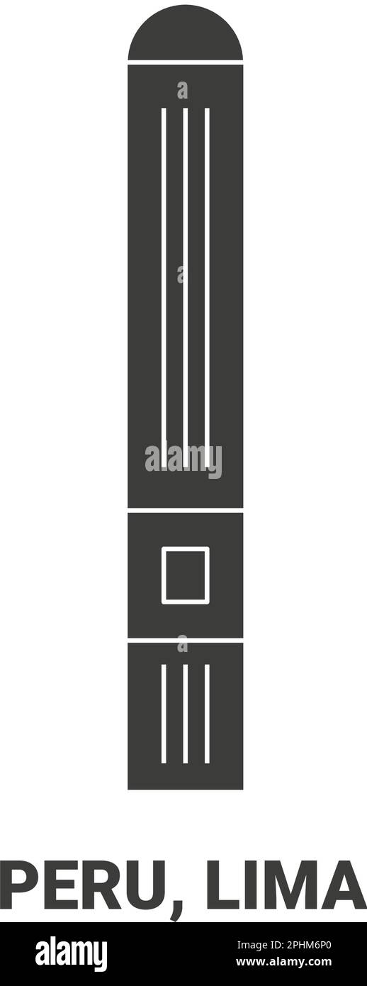 Peru, Lima Reise Landmarke Vektordarstellung Stock Vektor
