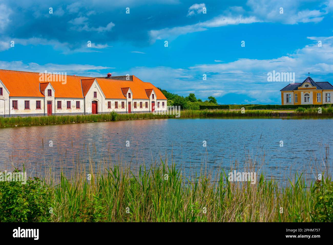 Valdemars Slot in Dänemark an einem Sommertag. Stockfoto