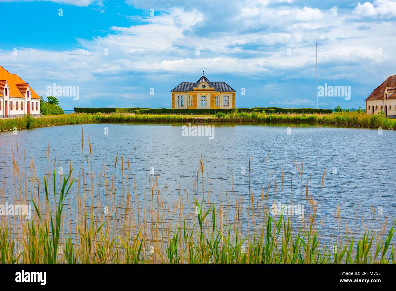 Valdemars Slot in Dänemark an einem Sommertag. Stockfoto