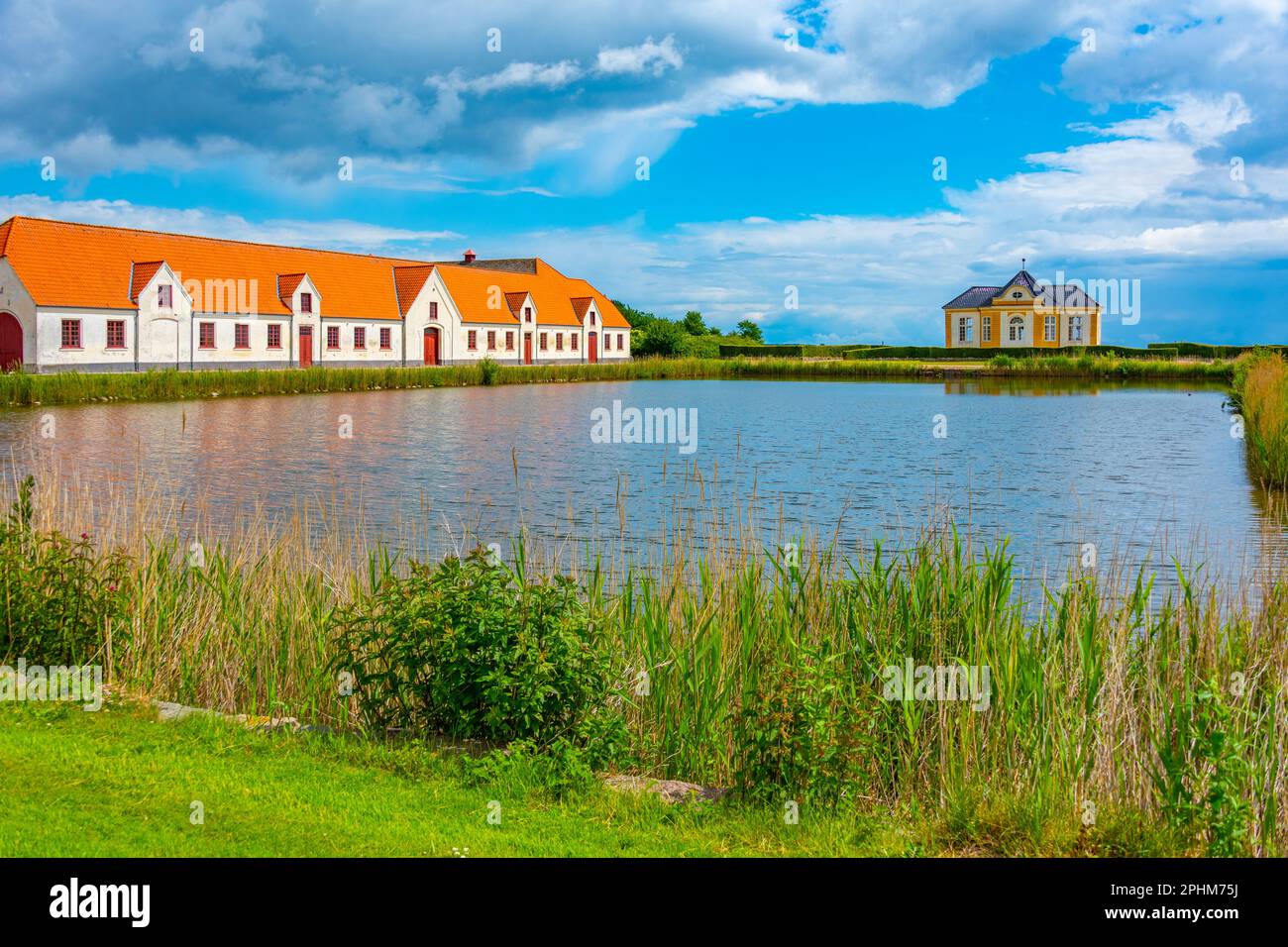 Valdemars Slot in Dänemark an einem Sommertag. Stockfoto