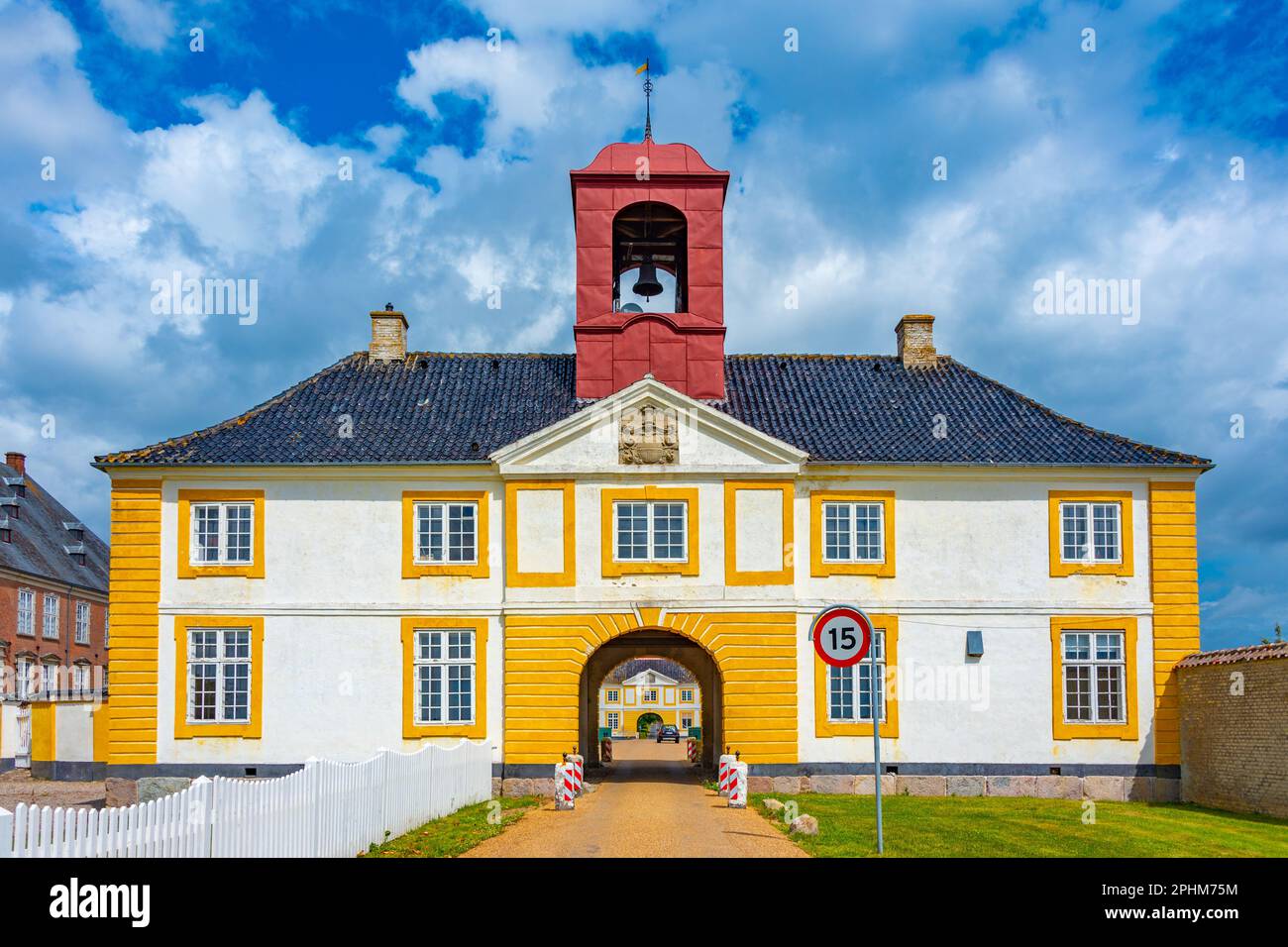 Valdemars Slot in Dänemark an einem Sommertag. Stockfoto