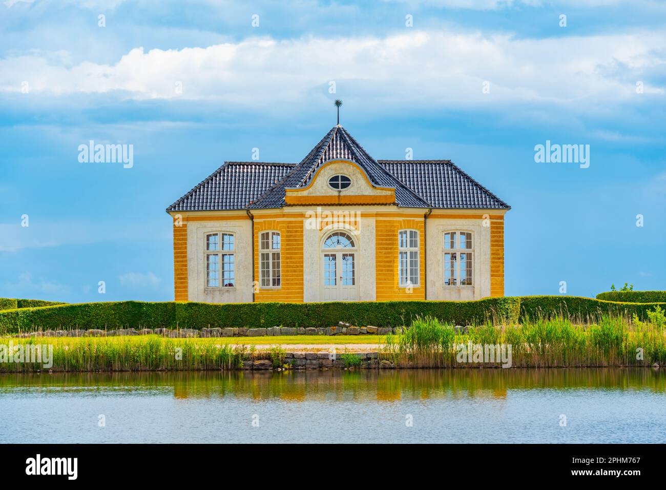 Valdemars Slot in Dänemark an einem Sommertag. Stockfoto