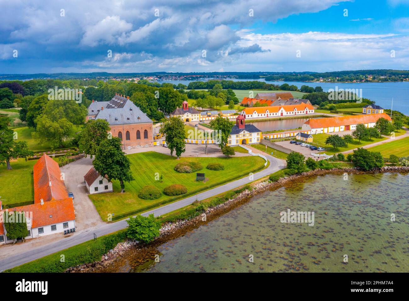 Valdemars Slot in Dänemark an einem Sommertag. Stockfoto