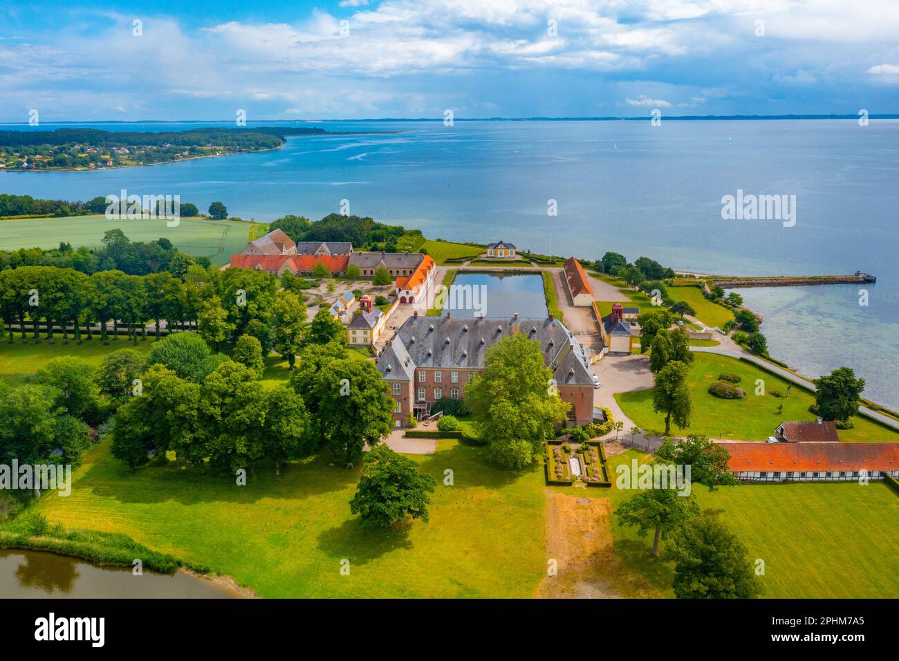 Valdemars Slot in Dänemark an einem Sommertag. Stockfoto