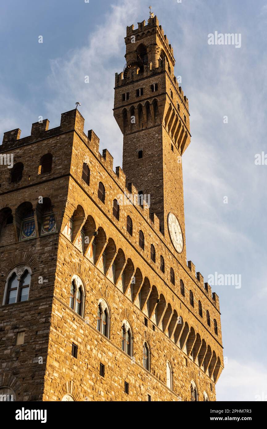 Palazzo Vecchio in Florenz Stockfoto