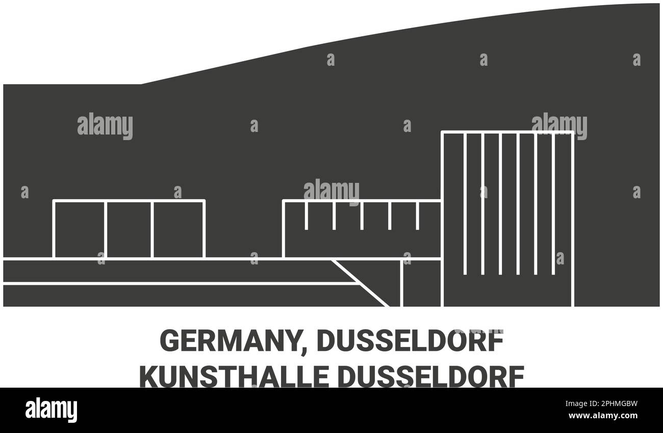 Deutschland, Düsseldorf, Kunsthalle Düsseldorf Reise-Vektordarstellung Stock Vektor