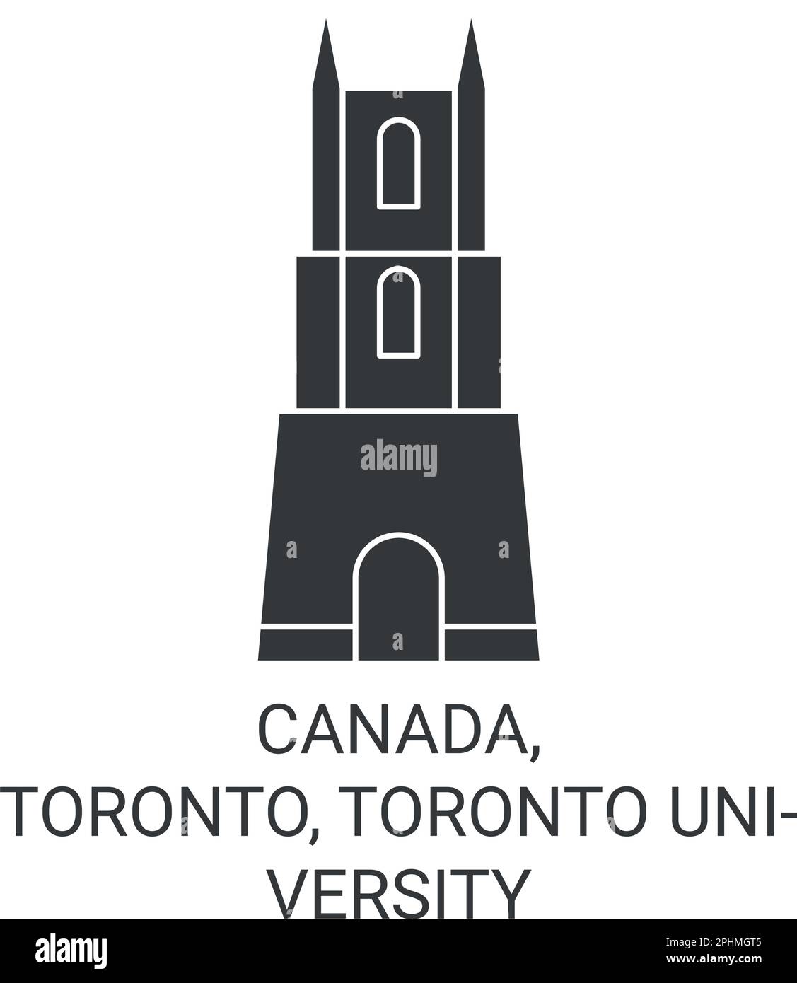 Vektordarstellung für Reiseziele der Canada, Toronto University Stock Vektor