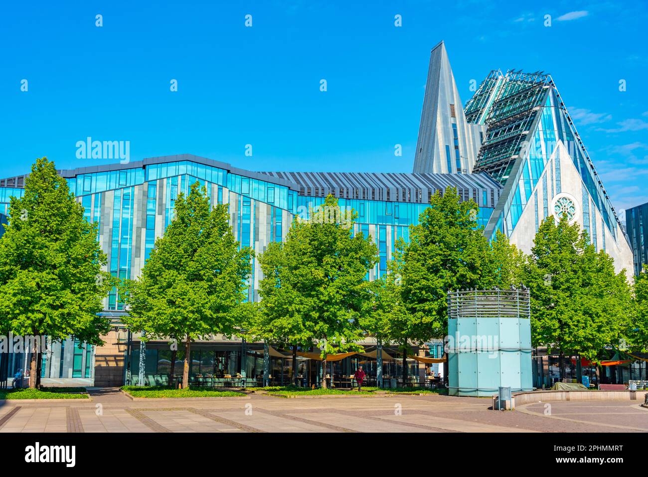 Blick auf die Universität Leipzig in Deutschland. Stockfoto