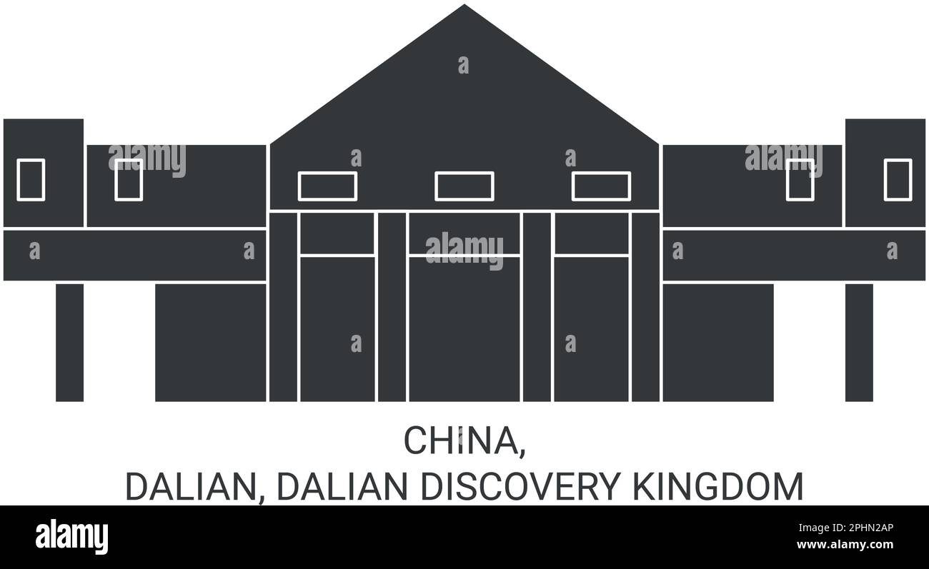Vektordarstellung für Reisen nach China, Dalian, Dalian Discovery Kingdom Stock Vektor
