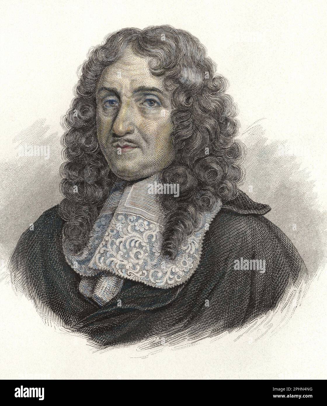 Portrait de Pierre Paul de Riquet (1604-1680), ingenieur francais.Gravure vers 1835 Stockfoto