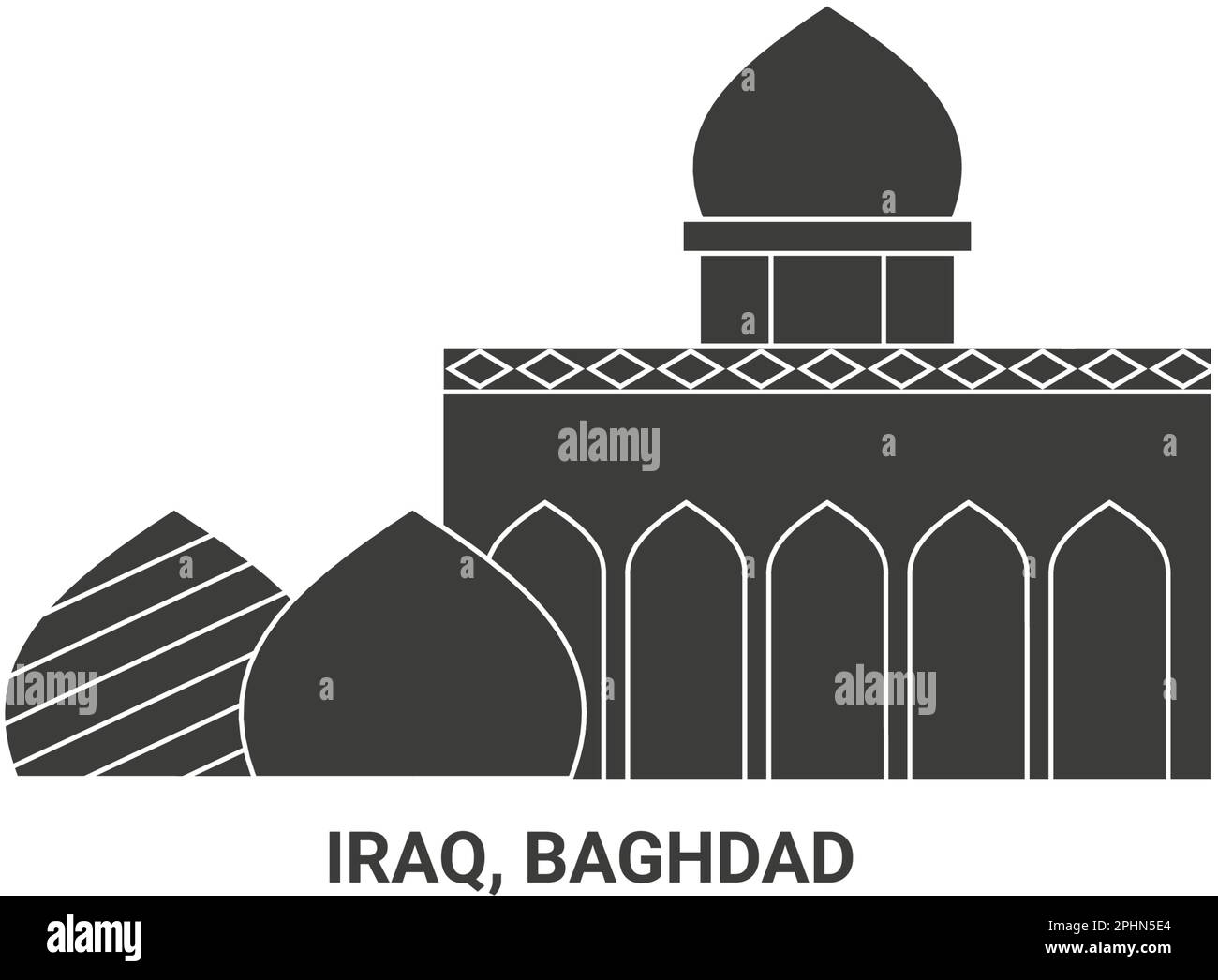 Irak, Bagdad, Reise-Wahrzeichen-Vektordarstellung Stock Vektor
