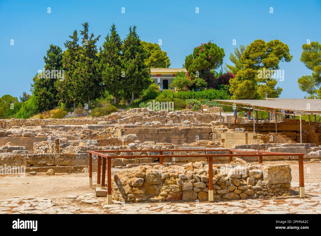 Minoischer Palast von Phaistos auf der griechischen Insel Kreta. Stockfoto