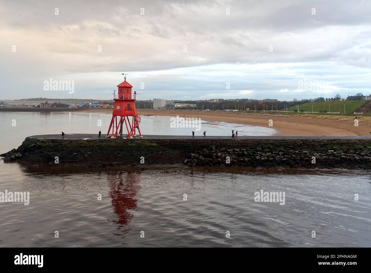 South Shields Lighthouse, Port of Tyne, Newcastle, England, Großbritannien Stockfoto