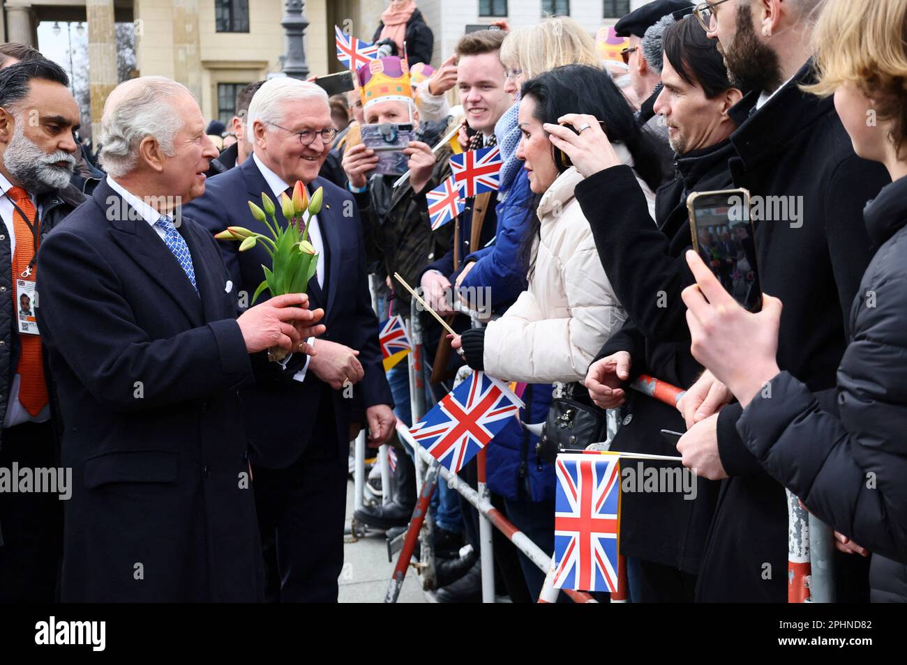 Britain's King Charles III , left, and German President Frank-Walter ...